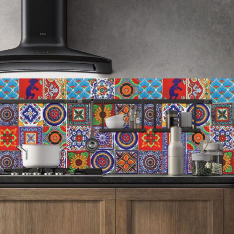 Lot De 30 Autocollants Carrelage 10x10 Cm – Imperméables, Résistants à L’huile, Pour Salle De Bain Et Cuisine, Motifs Déco