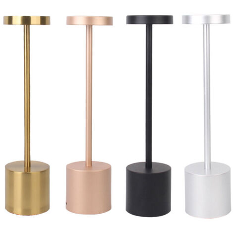 Lampe de bureau-Chargement USB Lampes de table sans fil, lampe de bureau LED rechargeable 1800mA , 3 modes de couleur--TRIMEC