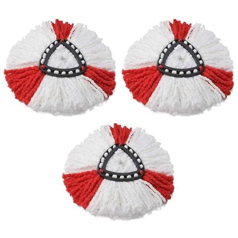 3 paquet (rouge) de recharge Balai compatible vileda Serpillère recharge/Turbo compatible vileda 2en1 Vadrouille Turbo4 ---TRIMEC