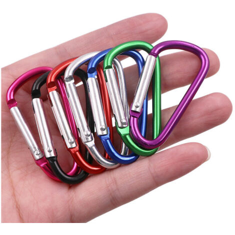 10 Porte-clés Mousquetons Rotatifs 360° - Alliage Zinc - Pour Sac à Dos, Clés, Bricolage
