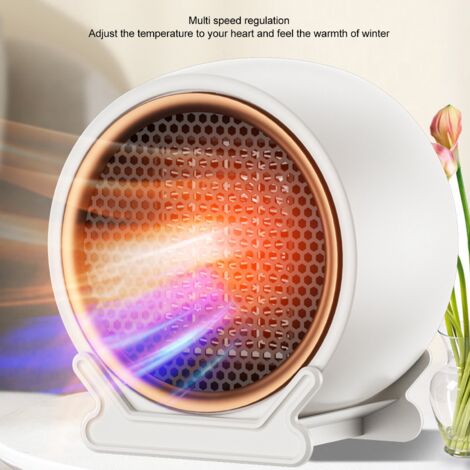 Petit Radiateur Portable 500W PTC – Chauffage Bureau Silencieux, Chauffage D’Appoint Sûr Pour Chambre, Tente, Bureau