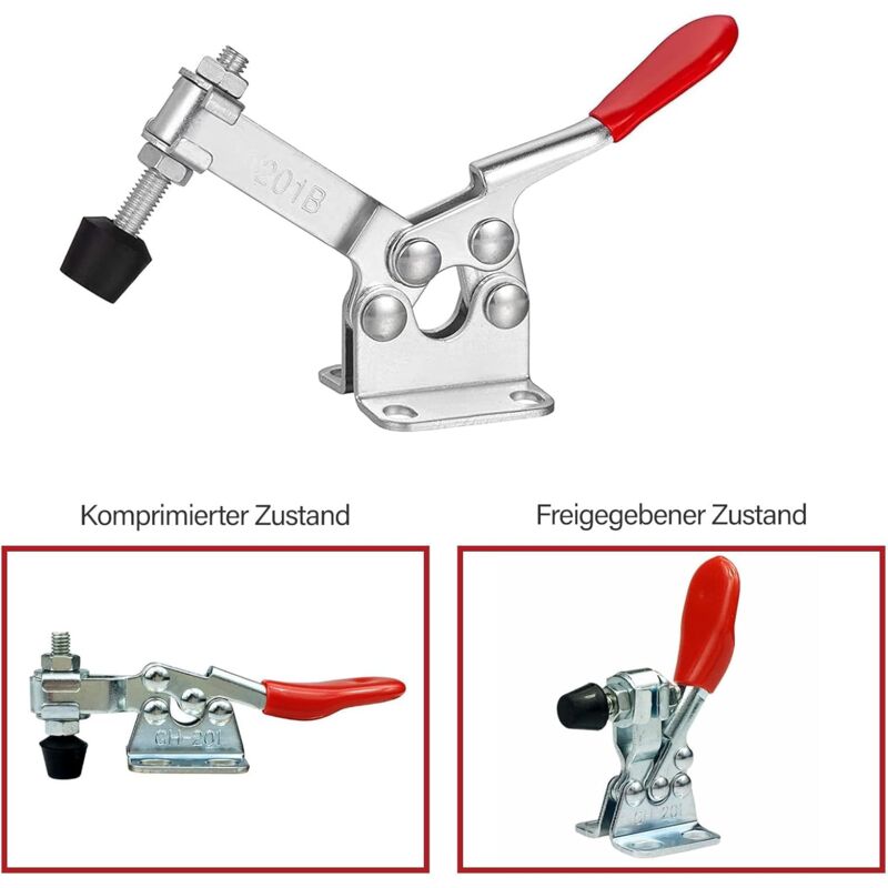 Lot De 4 Tendeurs à Dégagement Rapide GH-201-B - Parfait Pour Le Bricolage Et Les Projets Créatifs