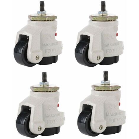 Petites Roulettes Pivotantes En Nylon/PP Blanc - Lot De Mini Roues Pour Meubles, Chariots, Projets DIY, Diamètre Réduit, Fixation Facile