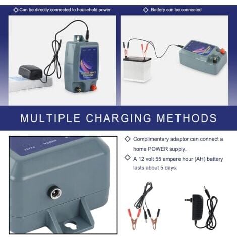 Clôture électrique, Clôture électrique pour bétail, Animaux, électrificateur de clôture, Haute Puissance, 3 Modes d'alimentation pour élevage de volailles