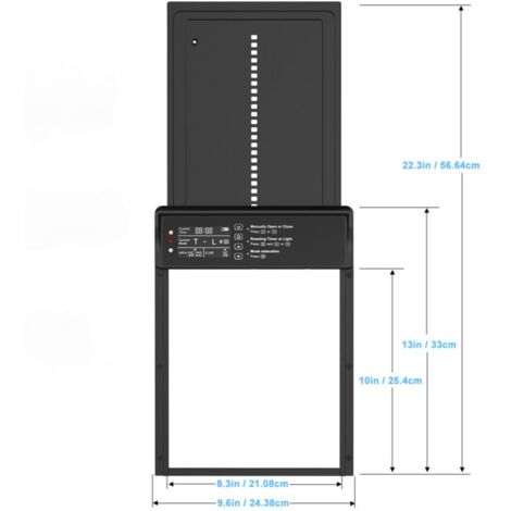 Porte De Poulailler Automatique Solaire Avec Télécommande - Minuterie, Détection Lumière, Protection Anti-pincement, Pour Volailles <4.5 Kg - 2