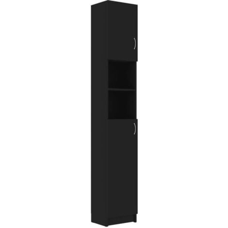 Ensemble de Meubles pour Machine à Laver, Armoires de Machine à Laver avec Rangement, Mobilier de Salle de Bain, Noir Bois d'Ingénierie
Armoire de salle de bain Noir 32x25,5x190 cm Bois d'ingénierie
