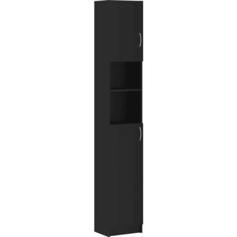 Ensemble de Meubles pour Machine à Laver, Armoires de Machine à Laver avec Rangement, Mobilier de Salle de Bain, Noir Bois d'Ingénierie
Armoire de salle de bain Noir 32x25,5x190 cm Bois d'ingénierie
