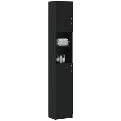 Ensemble de Meubles pour Machine à Laver, Armoires de Machine à Laver avec Rangement, Mobilier de Salle de Bain, Noir Bois d'Ingénierie
Armoire de salle de bain Noir 32x25,5x190 cm Bois d'ingénierie