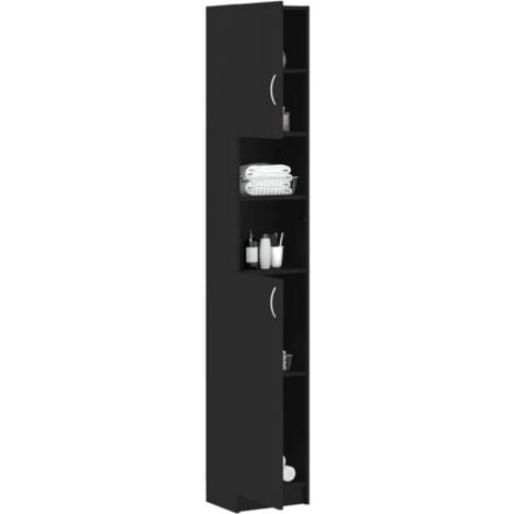 Ensemble de Meubles pour Machine à Laver, Armoires de Machine à Laver avec Rangement, Mobilier de Salle de Bain, Noir Bois d'Ingénierie
Armoire de salle de bain Noir 32x25,5x190 cm Bois d'ingénierie