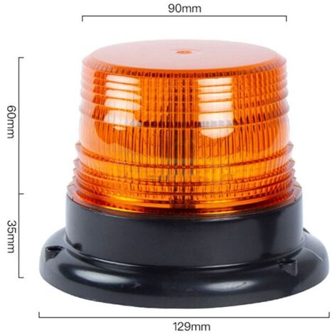 Barre De Toit Gyrophare LED 40 Led 55 Cm – Orange Avertisseur Stroboscopique 12/24V