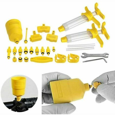 Kit de Purge pour Freins de Bicyclette, Huile Minérale Hydraulique, Compatible avec les séries Shimano, Magura, Tektro, Sram - Outils Professionnels de Réparation Vélo-LARGEIGHT