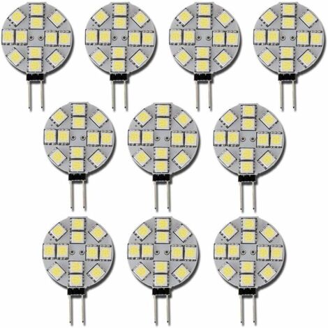 Lot De 10 Ampoules LED Pour Voiture - Type Festoon 41 Mm - Blanc Froid - Pour Plafonnier, Porte, Coffre, Carte - 12V