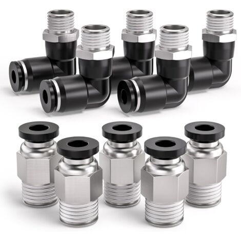 16 Pièces Raccords Coudés Et Droits,Manchon De Carte De 6mm à