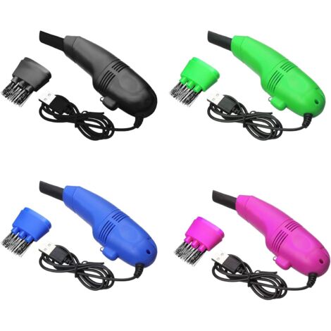 Mini Aspirateur USB Pour Clavier - Nettoyeur Portable Avec Brosse - Alimentation Par USB (Jaune)