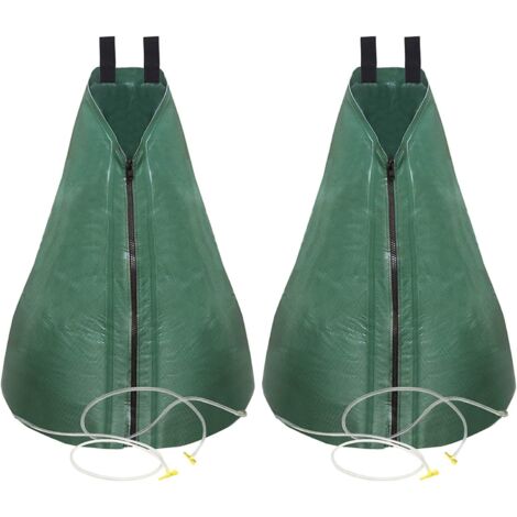 Lot De 2 Sacs D'Arrosage Arbres - Irrigation Goutte à Goutte Lente 50L, Idéal Arbres Nouvellement Plantés - PVC Durable