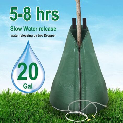 Sac D'Arrosage Circulaire Pour Arbres 55 Litres - Arrosage Goutte-à-Goutte Lent - PVC Résistant UV
