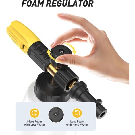 Pistolet Nettoyeur Haute Pression Compatible Karcher K2 à K7 - Avec Canon à Mousse, 5 Buses Et Double Connecteur