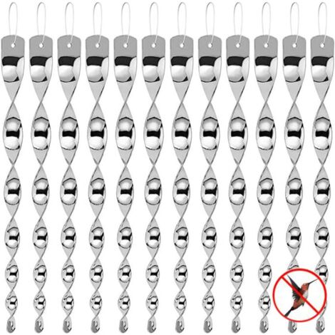Répulsif Oiseaux,8Pcs Effaroucheur Oiseaux,Spirale Réfléchissante