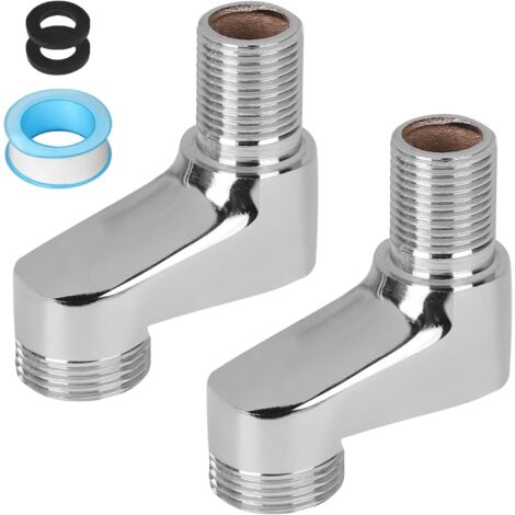 2 stuks S-aansluitadapters voor G1/2 en G3/4 kranen