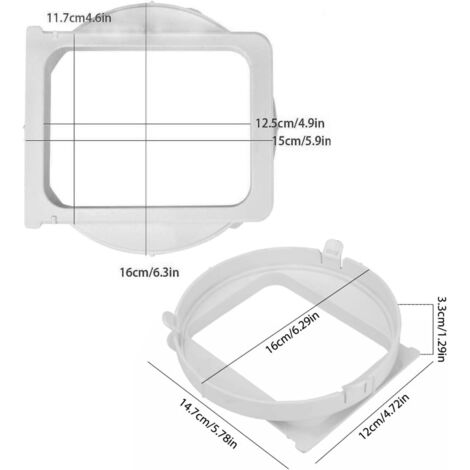 Adaptateur Tuyau Plat Pour Climatiseur Mobile - Compatible La Plupart Modèles - Pour Fenêtre, Installation Rapide - Diamètre Intérieur 13/15 Cm