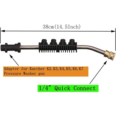 Lance Extension Pour Nettoyeur Haute Pression - Compatible Karcher K2 à K7 - 5 Buses Incluses