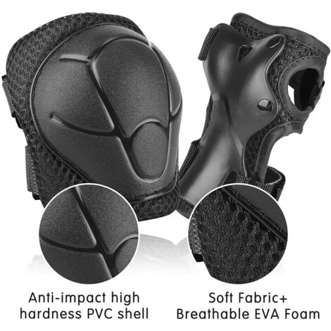 Kit Protection Enfant 6 Pièces – Genouillères, Coudières & Poignets | Skate, Roller, Vélo | 3-8 Ans