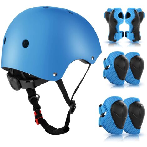 Set De Protection 6 En 1 Pour Enfant – Genouillères, Coudières, Protège-poignets Réglables – Roller, Skateboard, BMX, Patins – 3-13 Ans
