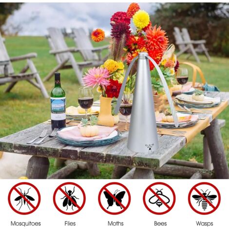 Ventilateur Anti-mouche De Table - 2 Pièces, USB/piles, Pales Réfléchissantes, Pour Repas Extérieur