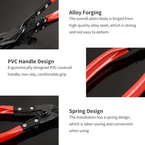 Set De Pinces à Déclipser - 3 Pinces Pour Retirer Clips Plastique Auto, Vélo - Poignée Ergonomique, Métal Robuste - 11