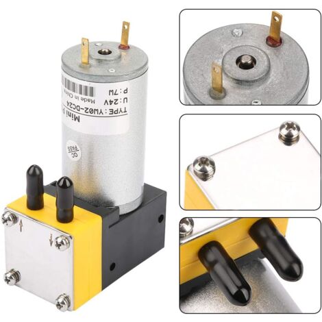 Micro Pompe à Vide 2 Pièces - Pompe à Membrane Miniature 24V 0,4-1 L/min, Compacte Et Robuste, Idéale Pour Applications Médicales Et Chimiques