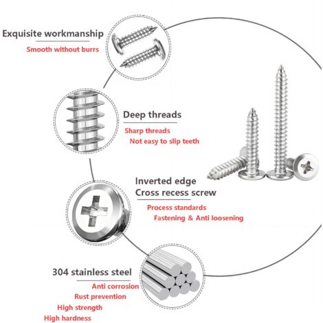 Lot De 20 Vis Autotaraudeuses Noires Tête Hexagonale 8mm Avec Rondelles Captives