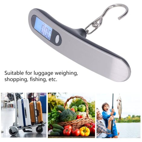 Pèse-bagages Numérique Hypercube - Balance Portable Pour Valise Jusqu'à 50 Kg, écran LCD Rétroéclairé, Fonction Tare