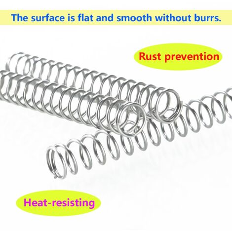 Kit 10 Ressorts Industriels Ressorts Compression Sourcing Map - 10 Pièces, Fil 1.2mm, OD 12mm, Longueur 45mm Ressorts Compression Acier