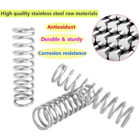 Ressort Compression 6mm OD, 0.6mm Fil 24.75mm Comprimé 45mm Libre 10N