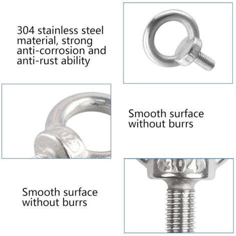 Anneau Soudé En Acier Inoxydable 304 - Diamètres Intérieurs De 25 à 80mm, épaisseur 6mm - Pour Sangle, Gréement, Laisse Chien, Etc. - 5