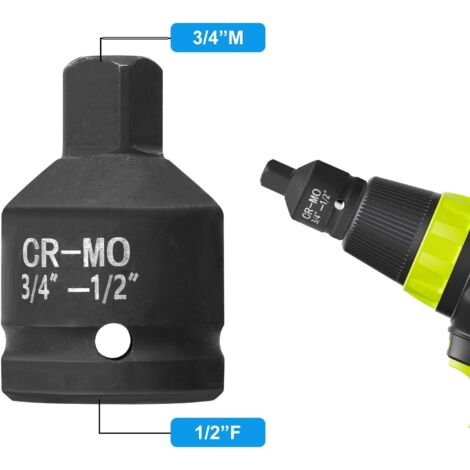 AERZETIX: Douille De Vissage à Choc T55 Noire En Acier Cr-Mo Pour Outils Pneumatiques