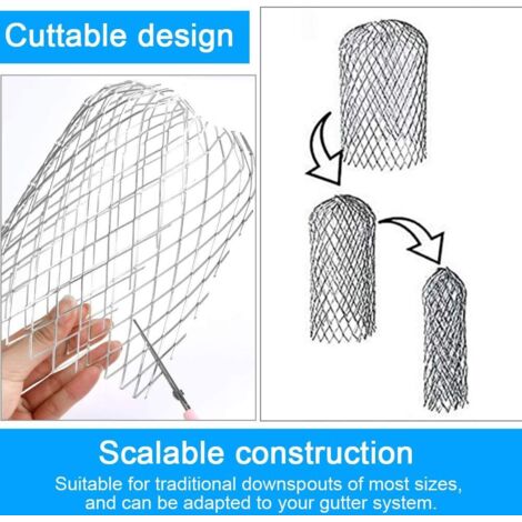 Gouttière Guard 7,6 Cm En Acier Inoxydable 304 Filtre Passoire Pour