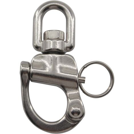 Lot De 50 Mousquetons Rapides PATIKIL – Acier Inoxydable, Résistance 11 Kg, Pour Leurres Eau Douce Et Salée, 12x4x0,5 Mm
