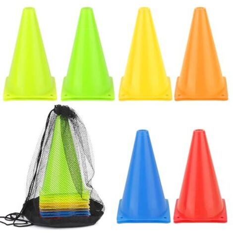 Cônes De Signalisation Lot De 12 Mini LCPQMZGH - Orange, 17.8 Cm, Pour Sport/entraînement Lot 12