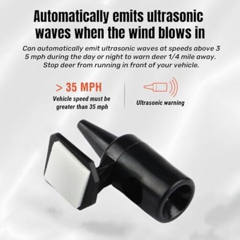 4 Sifflets Anti-cerfs Pour Voiture – Alarme Ultrasonique, Collent Sur Le Pare-chocs, Protègent Des Collisions