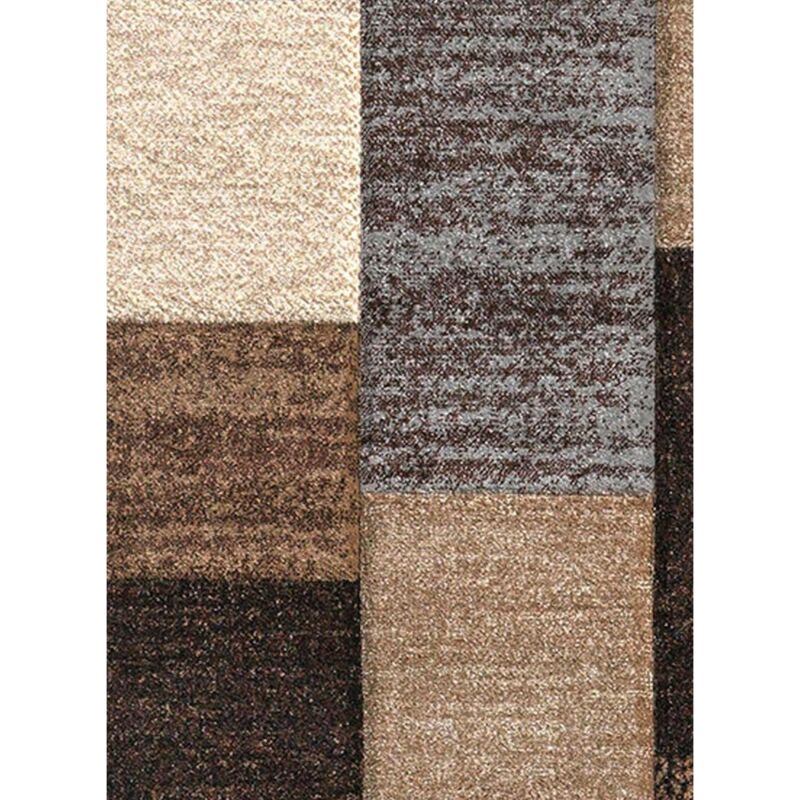 Tapis salon khy giga en polypropylène doux et soyeux oeko tex® Couleur  marron, beige, crème Un Amour De Tapis