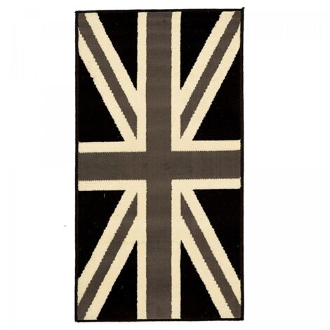 Tapis enfant tissé 200x290 gris rectangle LYN1 UNIONJACK (1/4)