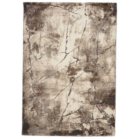 Tapis salon et chambre 120x170 gris rectangle tissé motif abstrait TERSORE (1/5)