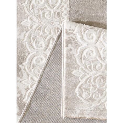 Tapis oriental 120x160 beige rectangle motif ancestral BALROD