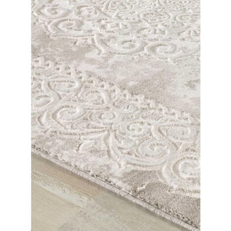 Tapis oriental 120x160 beige rectangle motif ancestral BALROD