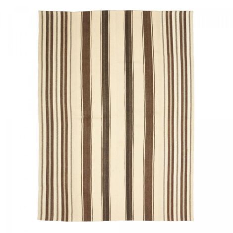 Tapis Ariana Oriental Afghan 83x60cm – Noué Main, Laine Vierge, Motif Ziegler Beige