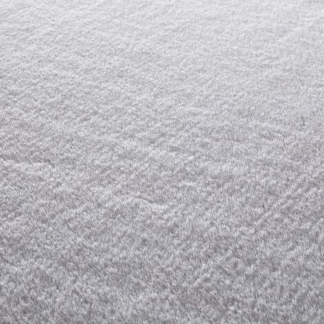 Tapis shaggy 120x160 gris tissé rectangle motif uni REXOU