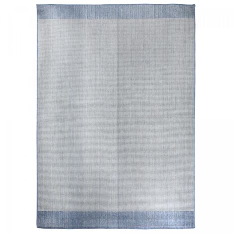 Tapis extérieur, kilim reversible LYN2 N REVERSIBLE 120x170 bleu et gris (1/5)