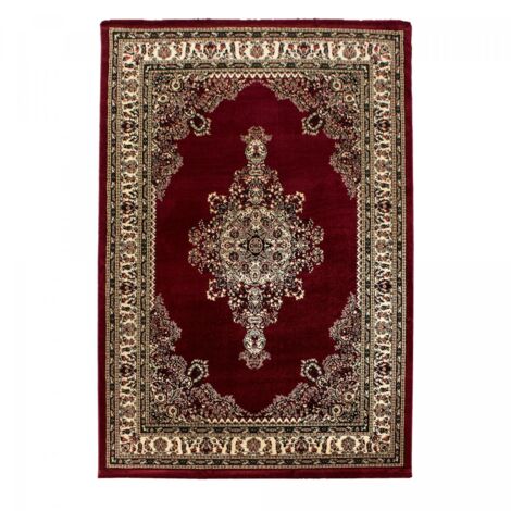 Tapis orient 300x400 rouge rectangle motifs orientaux BISKO 2 (1/5)