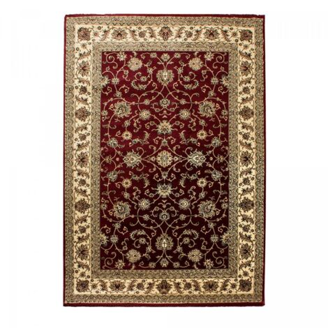 Tapis orient 300x400 rouge rectangle motifs orientaux BISKO 1 (1/5)